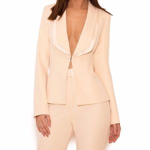 House of CB Wide Leg High Waisted Peach Trousers